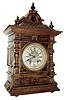 Lenzkirch, Germany, ÓNo. 171Ò shelf clock, walnut and burl walnut veneer architectural case with much turned, carved and applied ornament in typical Lenzkirch style, Roman numeral silvered dial with gilt bezel, blued steel hands, 8 days, time and strike, movement, serial No. 1,204,980, c1900