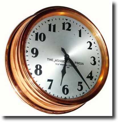 C.1908, Self Winding Clock Co., New York, Copper cased — Antique Clocks Price Guide