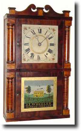 C.1835, 30-hour wood movement double decker shelf clock, — Antique Clocks Price Guide