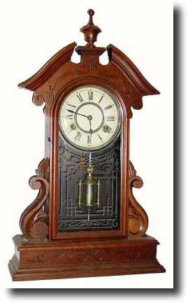 C.1880, New Haven DANUBE, walnut parlor clock in restored — Antique Clocks Price Guide