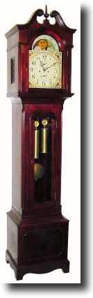 C.1910, German, Peerless, 8-Day Painted Dial mahogany grandfather clock, with refinished case. — Antique Clocks Price Guide