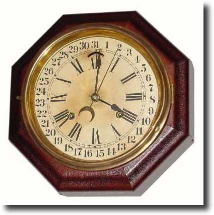 C.1880, Waterbury Clock Co., 8 Inch Octagon Calendar. This — Antique Clocks Price Guide