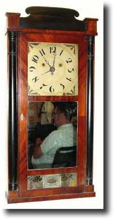 C.1835, Silas Hoadley, Plymouth, Conn., 30-hour upside down — Antique Clocks Price Guide
