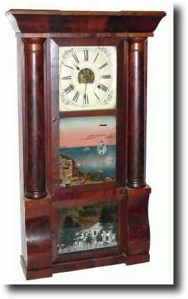 C.1855, Birge, Peck and Co., Bristol, Conn. 8-day weight — Antique Clocks Price Guide