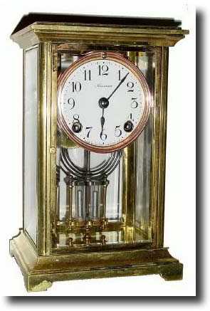 C.1905, Ansonia, DORVAL, crystal regulator. This clock has a — Antique Clocks Price Guide