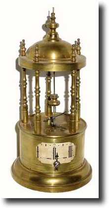 C.1900, French Conical (Rotary) Pendulum Annular dial alarm clock. — Antique Clocks Price Guide