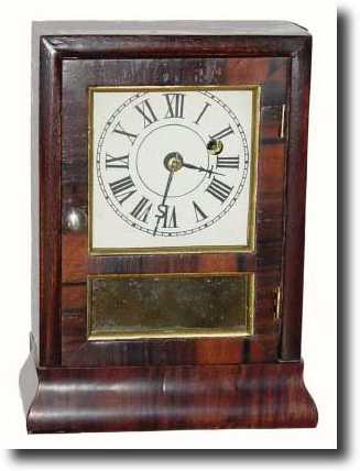 C.1863, Seth Thomas, Plymouth (label and movement), COTTAGE, mini one day time, — Antique Clocks Price Guide