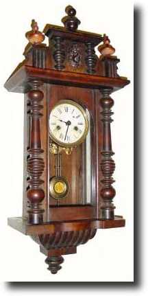 C.1900, German, 30-Hour Striking wall clock, as-found, missing two lower finials. — Antique Clocks Price Guide