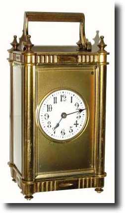 C.1890, Boston Clock Co., Brass Cased Carriage clock, SPARTA model, 8 day. — Antique Clocks Price Guide