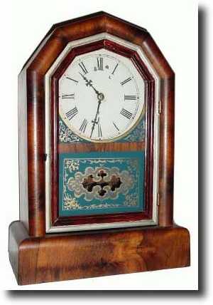 C.1890, New Haven, 8-Day Octagon Top, rosewood shelf — Antique Clocks Price Guide