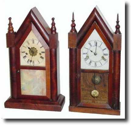 C.1870, Mixed lot of two 30-hour steeple clocks, — Antique Clocks Price Guide