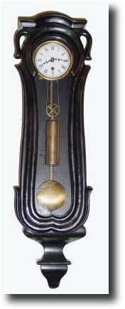 C.1970, Reproduction Mini 1-Wt. Serpentine wall clock. — Antique Clocks Price Guide