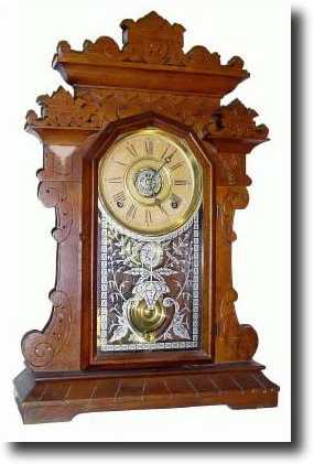 C.1884, E. Ingraham and Co., INDEX, walnut gingerbread clock. Except — Antique Clocks Price Guide