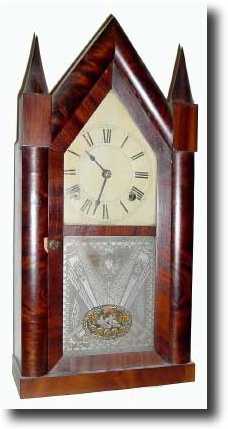 C.1848, Chauncey Boardman, Bristol, Conn. 30-hour fusee steeple clock, — Antique Clocks Price Guide