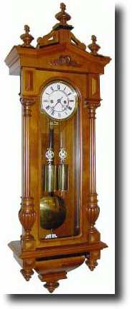 C.1885, Austrian, 2-Weight, Vienna Regulator, nice small size — Antique Clocks Price Guide