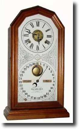 C.1880, Ithaca Calendar Clock Co., No. 11 Octagon, walnut — Antique Clocks Price Guide