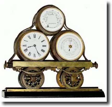 C.1885, French Industry Series, "Clock in a Railway Wagon — Antique Clocks Price Guide