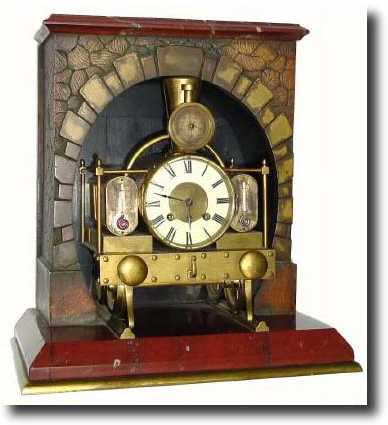 C.1885, French Industry Series, "Clock Simulating a Train Leaving a Tunnel", — Antique Clocks Price Guide