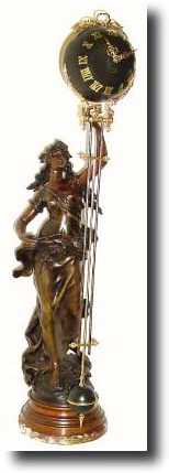 C.1890, French, Bronzed Spelter Swinging Mystery timepiece (swinger), — Antique Clocks Price Guide