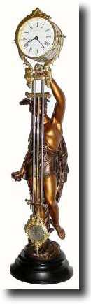 C.1890, French, Bronzed Spelter Swinging Mystery timepiece (swinger), in — Antique Clocks Price Guide