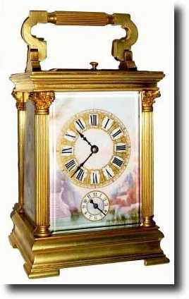 C.1900, French, Gilt Brass Cased Carriage Clock, petite sonnerie. — Antique Clocks Price Guide