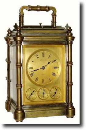 C.1880, French Brass Cased Carriage clock, grande sonnerie, repeat — Antique Clocks Price Guide