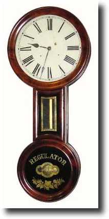C.1860, Figure 8, round bottom, 8-day, weight regulator, — Antique Clocks Price Guide