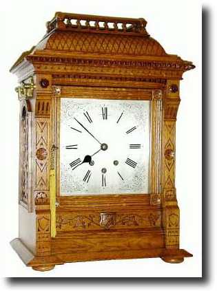 C.1905, French, 8-bell, 3-train, quarter chiming oak — Antique Clocks Price Guide