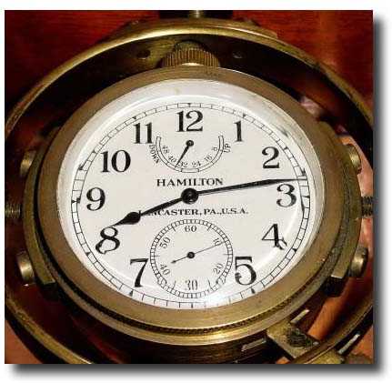 C.1942, Hamilton Watch Co., Model 22, "Mounted Chronometer Watch" — Antique Clocks Price Guide