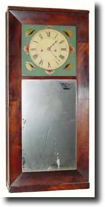 C.1830, New Hampshire Striking Mirror clock attributed by Mr. Cooperman — Antique Clocks Price Guide