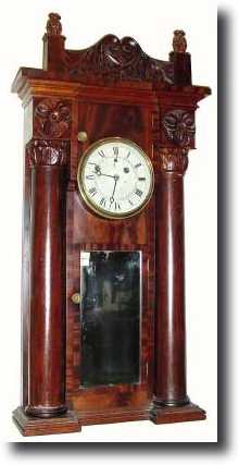 C.1835 (dated), Asa Munger, Auburn, NY, Stovepipe shelf clock — Antique Clocks Price Guide