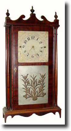 C.1825, Ethel North, Torrington, Conn, narrow case 30-hour — Antique Clocks Price Guide