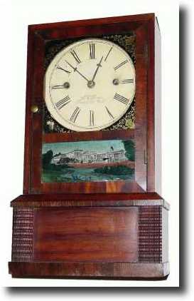 C.1851, J.C. Brown, Forestville, Conn, cottage clock with — Antique Clocks Price Guide