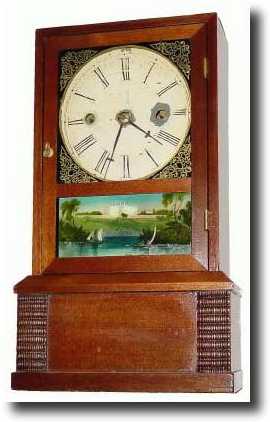 C.1851, J.C. Brown, Forestville, Conn, cottage clock with — Antique Clocks Price Guide