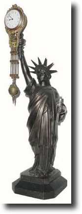 C.1910, German, Junghans, STATUE OF LIBERTY, bronzed spelter swinging — Antique Clocks Price Guide