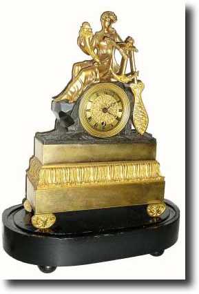 C.1830, French, Ormolu and Bronze figural clock of HARVEST, — Antique Clocks Price Guide