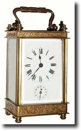 C.1920, French, Brass Cased Time and Alarm Carriage clock, as-found. — Antique Clocks Price Guide