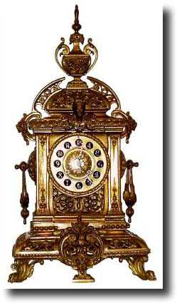C.1890, French, Bronze Architectural mantel clock, with very nice — Antique Clocks Price Guide