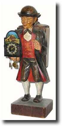 C.1925, German, Karl Griesbaum Co., Clock Peddler and Whistler in — Antique Clocks Price Guide