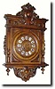 C.1900, French, Carved Walnut cartel clock in good original condition.