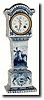 C.1900, French, Mini Tall Case in a Blue Delft case