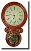 C.1885, E. Ingraham and Co., Ionic wall clock in restored