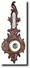 C.1890, Austrian, a well carved wall barometer, signed Carl Wokurka, Graz.