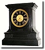 C.1900, French, Chiming on 8 Bells, large black Belgian marble clock.