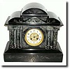 C.1895, French, Marti, Well made black marble clock with