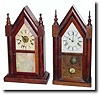 C.1870, Mixed lot of two 30-hour steeple clocks,