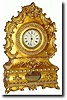 C.1853, Atkins, Whiting and Co., Bristol, uncommon gilt gesso over wood case, 30 day fusee (strike).