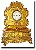 C.1853, Atkins, Whiting and Co., Bristol, uncommon gilt gesso over wood case, 30 day wagon spring, time only.