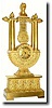 C.1840, French Lyre Form mantel clock in very good condition.