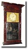 C.1830, Asa Munger, Auburn, NY, Mahogany shelf clock with